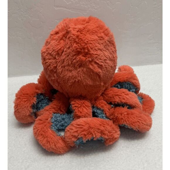 The Manhattan Toy Company OCTOPUS Coral & Blue Cuddly Soft Plush Doll 11" - Picture 2 of 12